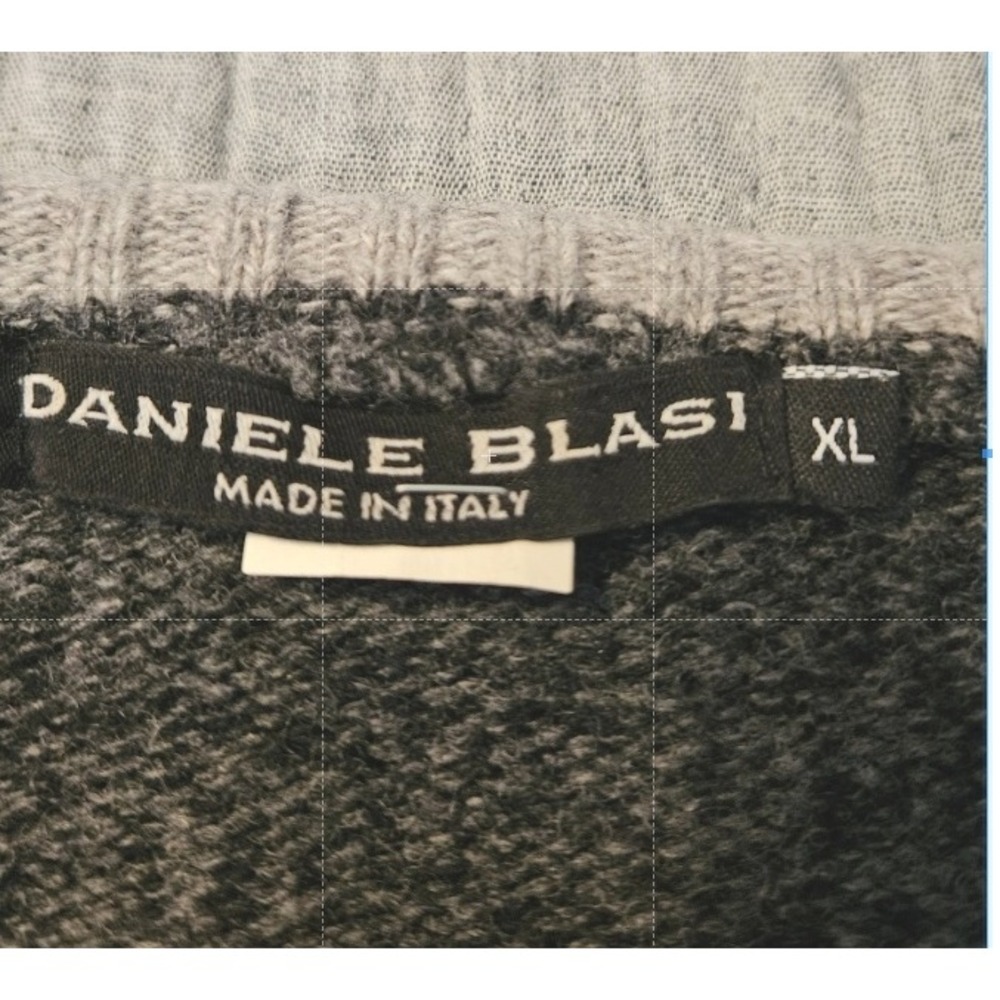 Daniele Blasi Men's Gray Wool Quarter-Zip Sweater XL Pull-Over Made in Italy - Picture 3 of 6